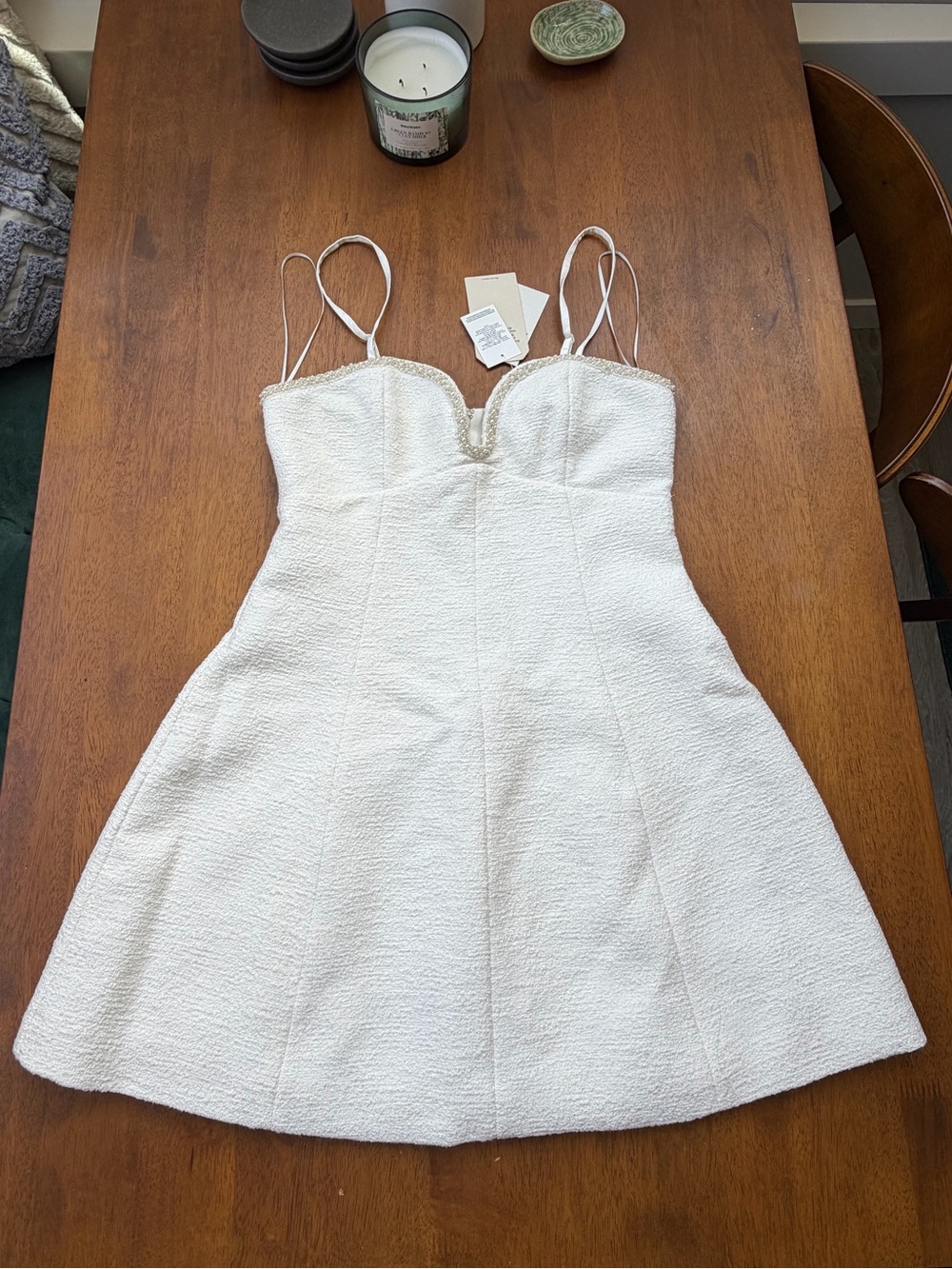NWT: Abercrombie & Fitch - Women’s Faux Pearl Trim Mini Dress - Size: SP